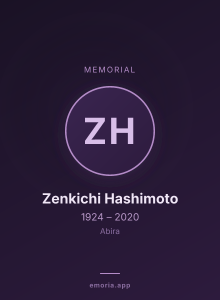 Memorial portrait of Zenkichi Hashimoto