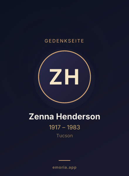 Gedenkportrait von Zenna Henderson