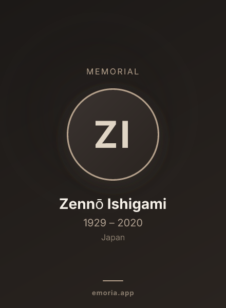 Memorial portrait of Zennō Ishigami