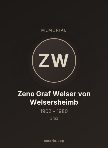 Memorial portrait of Zeno Graf Welser von Welsersheimb