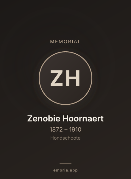 Memorial portrait of Zenobie Hoornaert