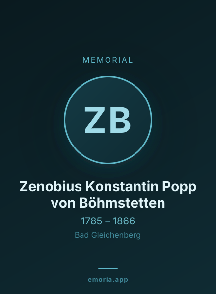 Memorial portrait of Zenobius Konstantin Popp von Böhmstetten