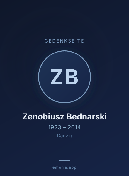 Gedenkportrait von Zenobiusz Bednarski