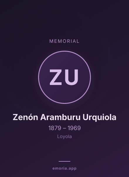 Memorial portrait of Zenón Aramburu Urquiola