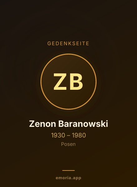 Gedenkportrait von Zenon Baranowski