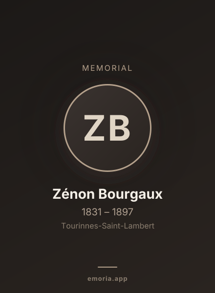 Memorial portrait of Zénon Bourgaux