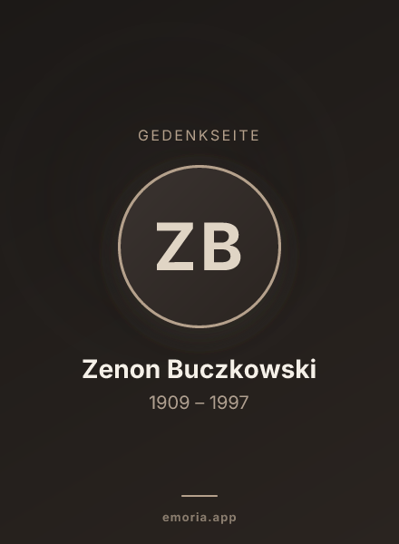 Gedenkportrait von Zenon Buczkowski