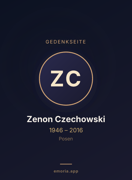 Gedenkportrait von Zenon Czechowski