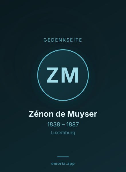 Gedenkportrait von Zénon de Muyser