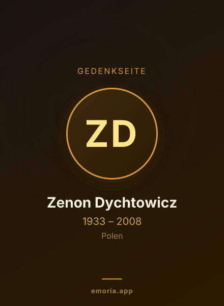 Gedenkportrait von Zenon Dychtowicz