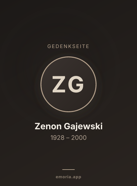 Gedenkportrait von Zenon Gajewski