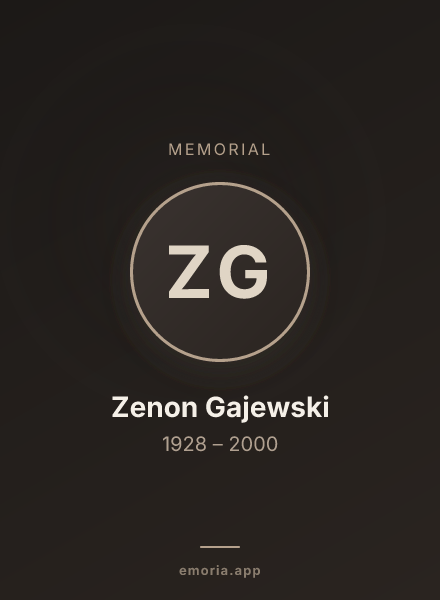 Memorial portrait of Zenon Gajewski