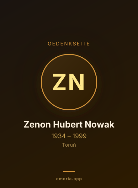 Gedenkportrait von Zenon Hubert Nowak