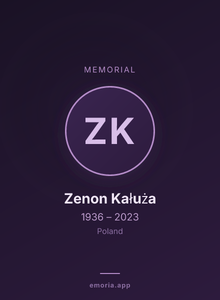 Memorial portrait of Zenon Kałuża