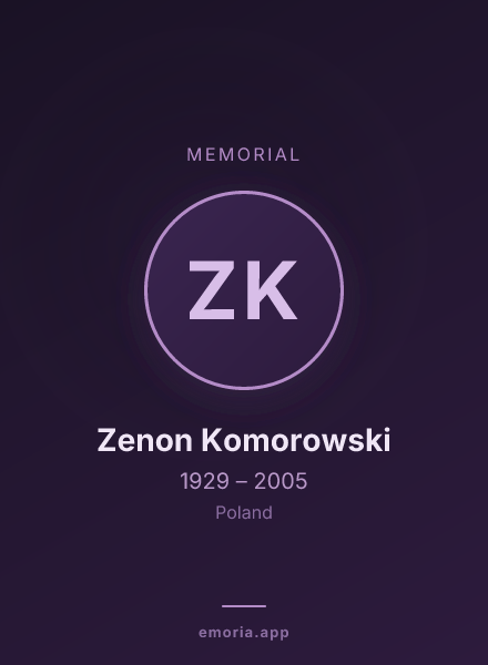 Memorial portrait of Zenon Komorowski