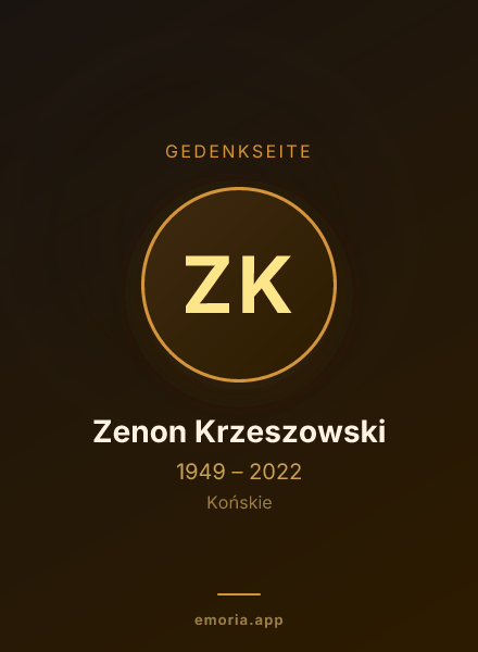 Gedenkportrait von Zenon Krzeszowski