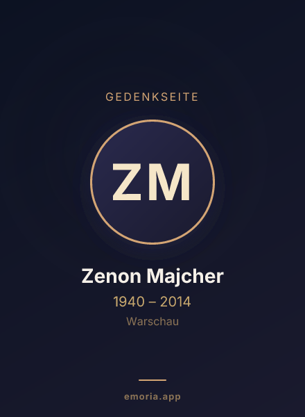 Gedenkportrait von Zenon Majcher