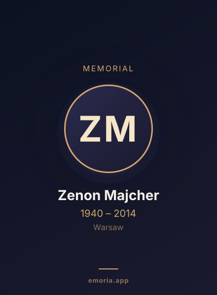 Memorial portrait of Zenon Majcher
