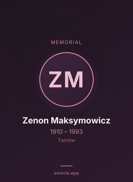 Memorial portrait of Zenon Maksymowicz