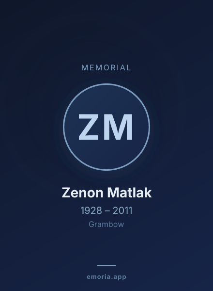 Memorial portrait of Zenon Matlak