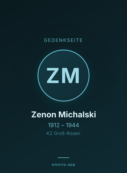 Gedenkportrait von Zenon Michalski