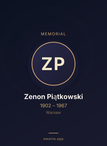 Memorial portrait of Zenon Piątkowski