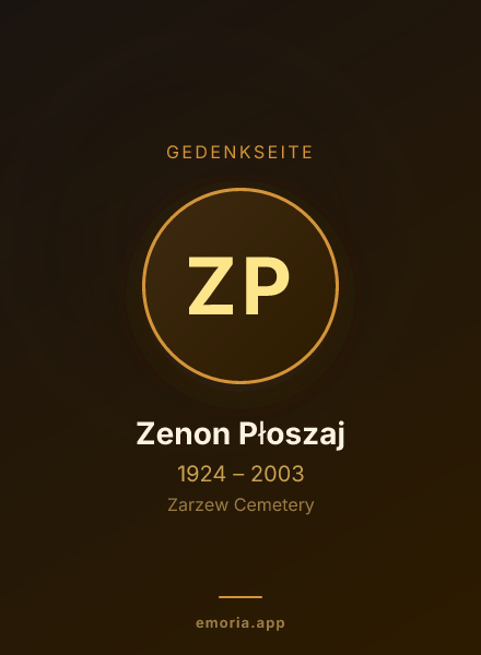 Gedenkportrait von Zenon Płoszaj