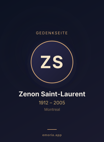 Gedenkportrait von Zenon Saint-Laurent