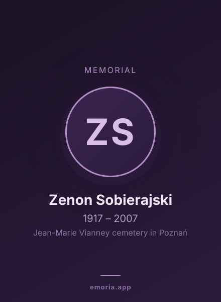 Memorial portrait of Zenon Sobierajski