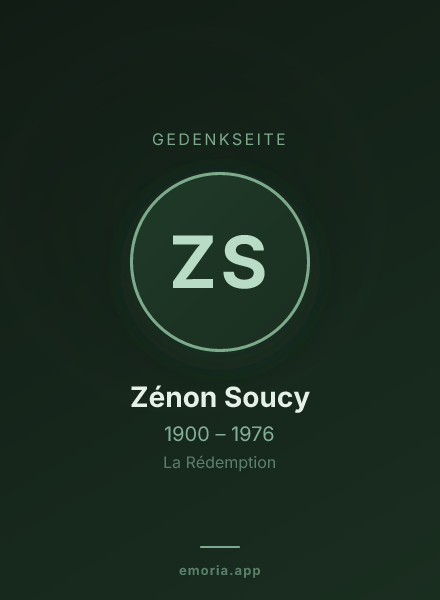 Gedenkportrait von Zénon Soucy
