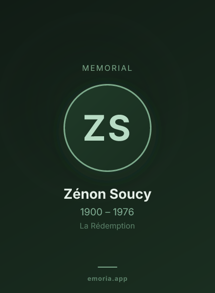 Memorial portrait of Zénon Soucy