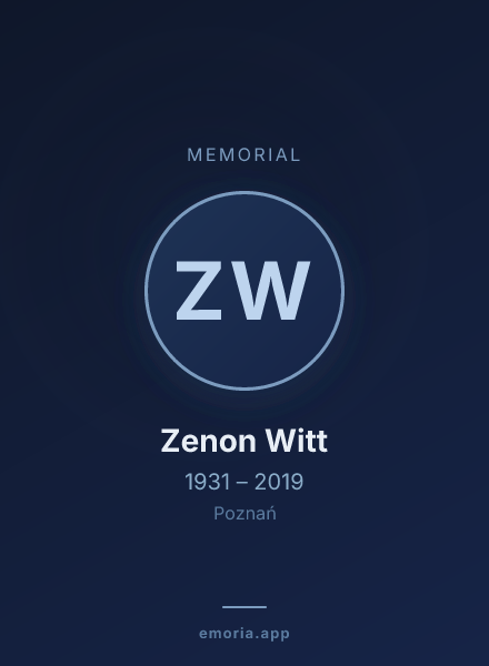 Memorial portrait of Zenon Witt