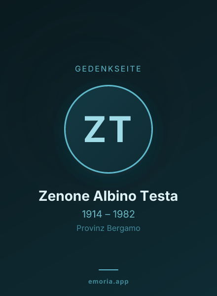 Gedenkportrait von Zenone Albino Testa
