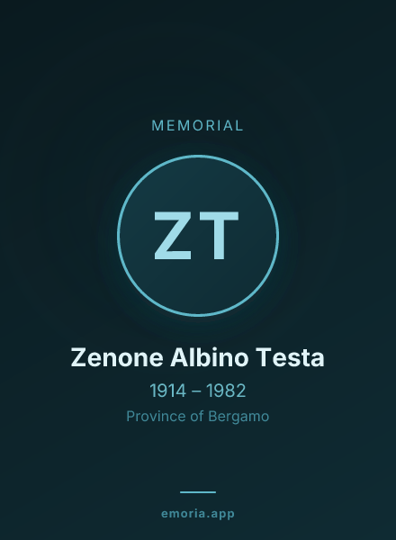 Memorial portrait of Zenone Albino Testa