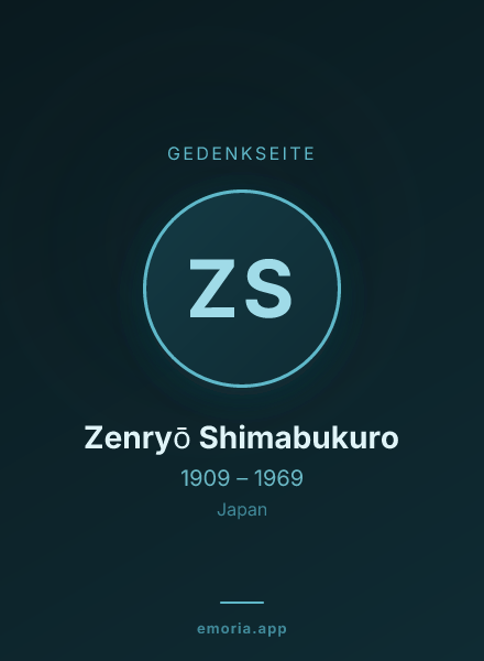 Gedenkportrait von Zenryō Shimabukuro