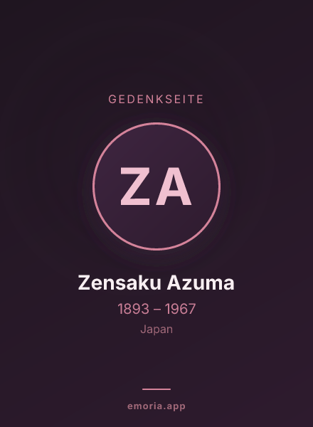 Gedenkportrait von Zensaku Azuma