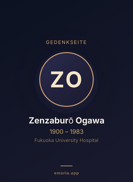Gedenkportrait von Zenzaburō Ogawa