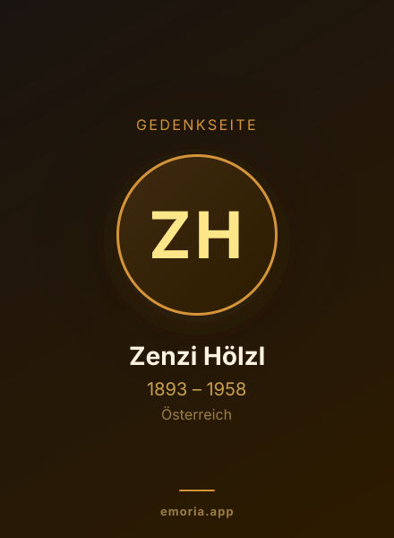 Gedenkportrait von Zenzi Hölzl