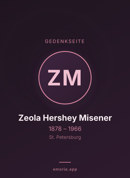 Gedenkportrait von Zeola Hershey Misener