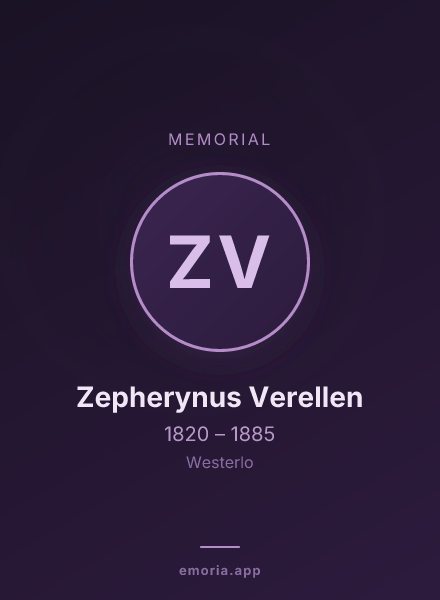 Memorial portrait of Zepherynus Verellen