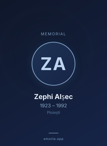 Memorial portrait of Zephi Alșec