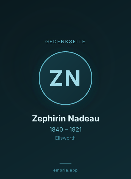 Gedenkportrait von Zephirin Nadeau