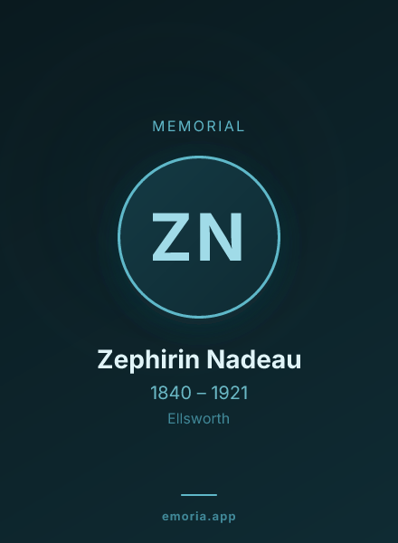 Memorial portrait of Zephirin Nadeau