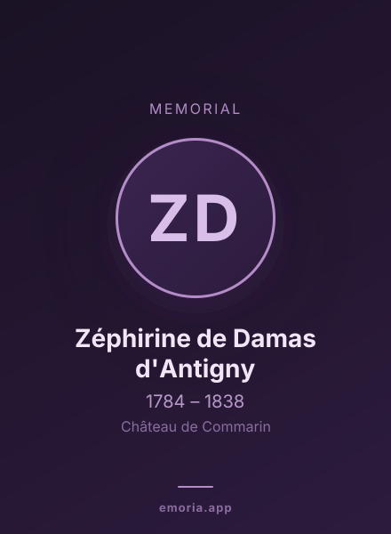 Memorial portrait of Zéphirine de Damas d'Antigny