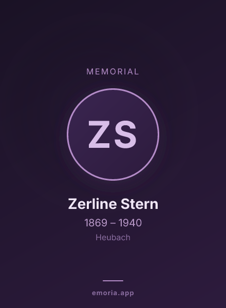Memorial portrait of Zerline Stern