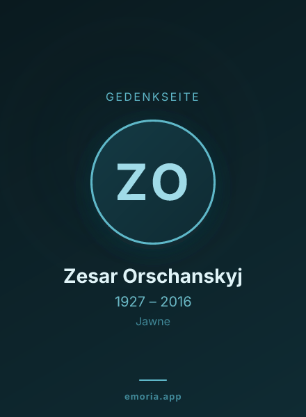 Gedenkportrait von Zesar Orschanskyj