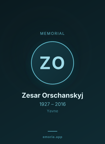 Memorial portrait of Zesar Orschanskyj