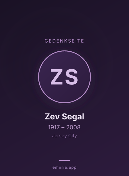 Gedenkportrait von Zev Segal