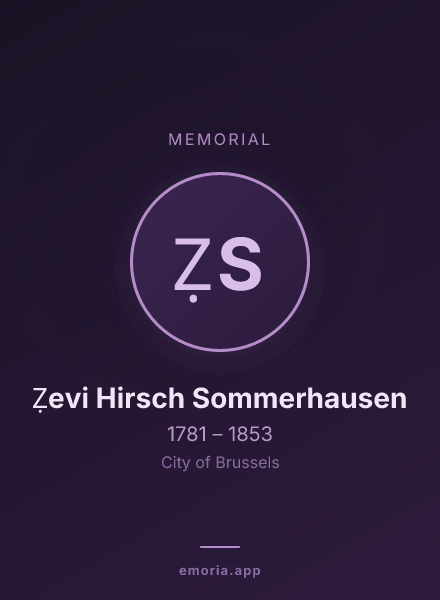 Memorial portrait of Ẓevi Hirsch Sommerhausen
