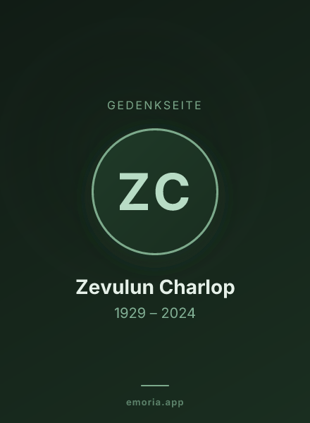 Gedenkportrait von Zevulun Charlop